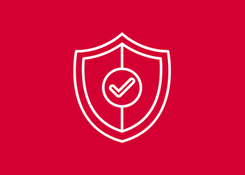 An icon of a shield with a checkmark in the middle.