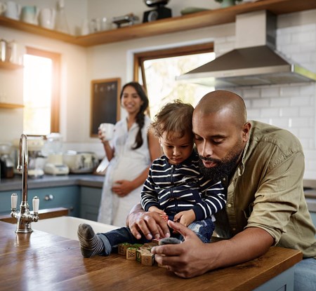 Family in Kitchen