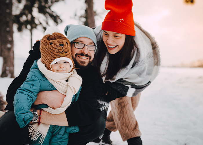 A family is enjoying the holidays after learning how to budget for them